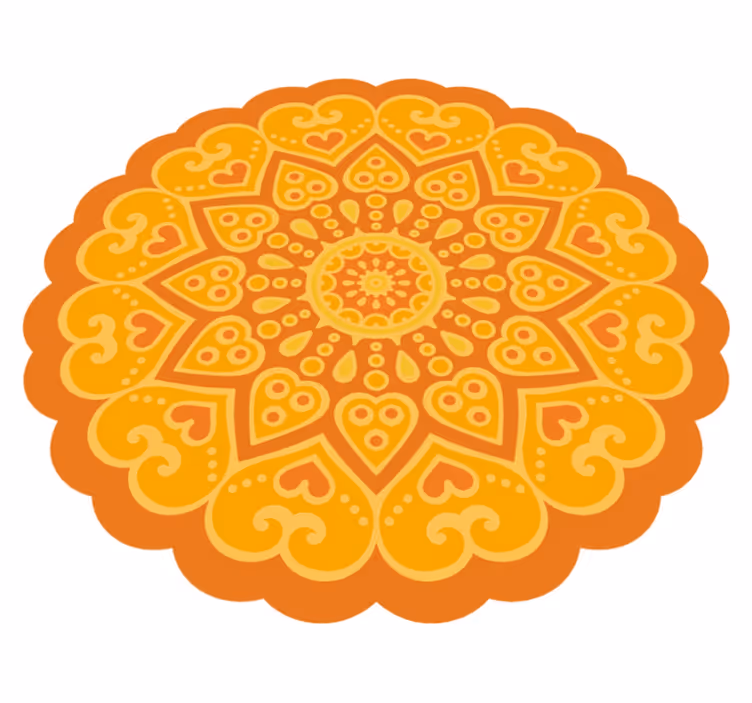 Mandala vinyl rug mandala floor accent - TenStickers
