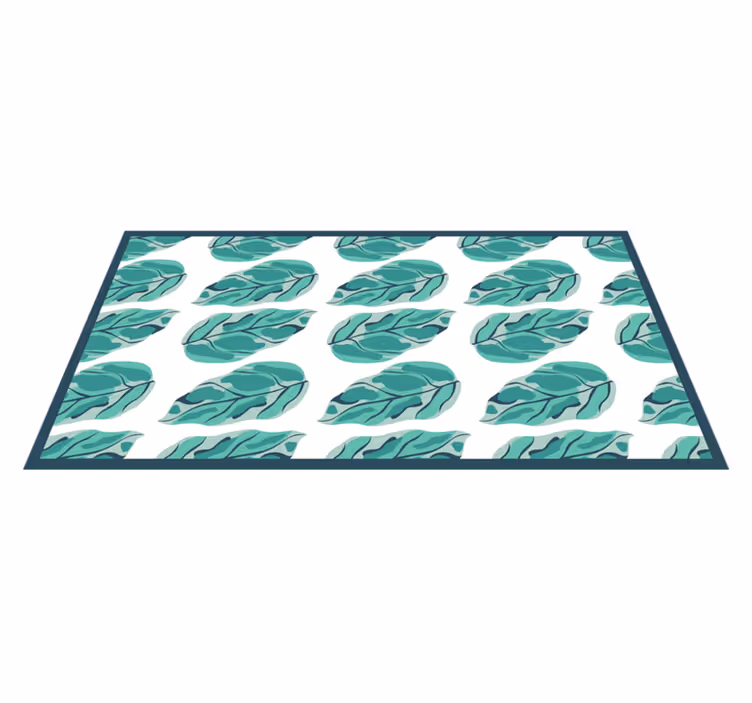 Leafy Botanical floral vinyl rug - TenStickers