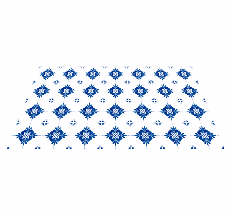 illustration tiles textured  modern rug - TenStickers