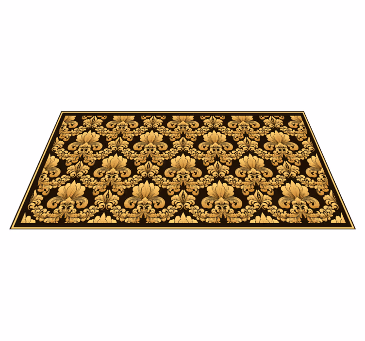 Baroque Ornamentation texture vinyl rug - TenStickers