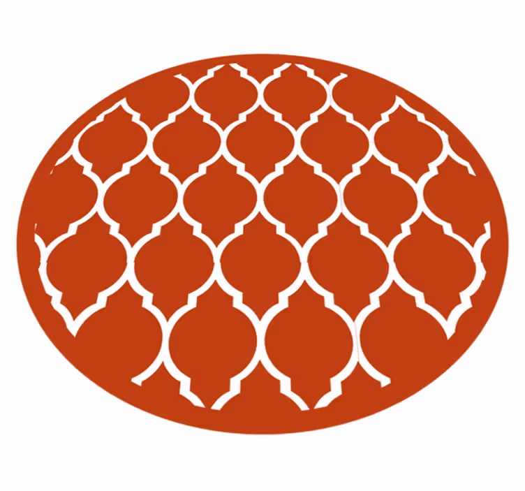 Geometric vinyl rug geometric trellis design - TenStickers