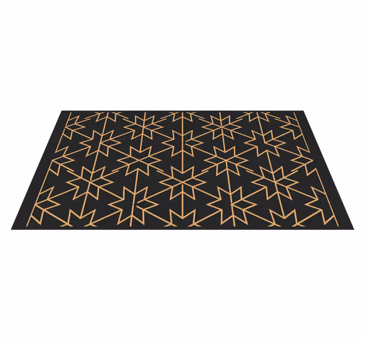 Geometric vinyl rug in geometric starburst design - TenStickers