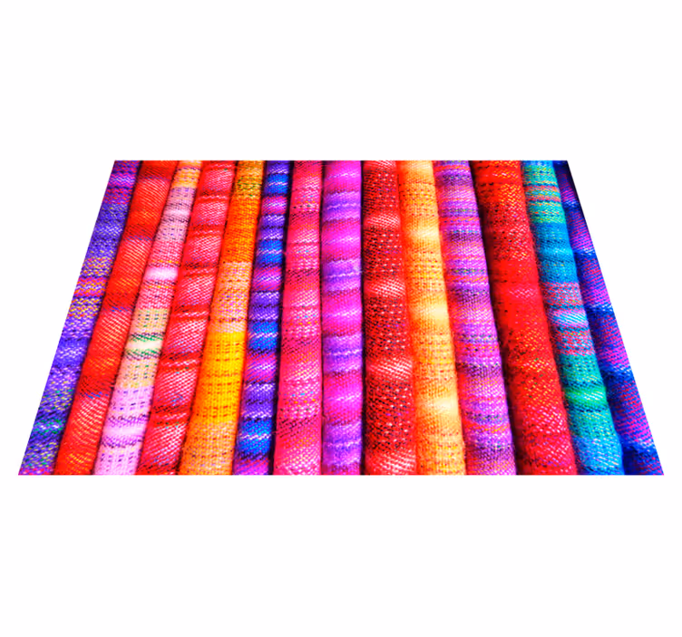 Colorful Mosaic Stripes texture vinyl rug - TenStickers
