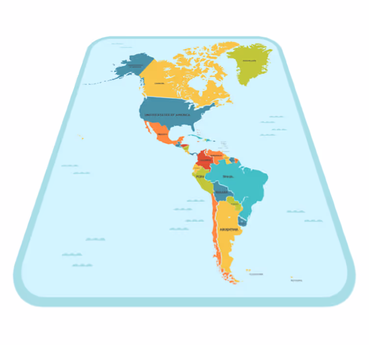 Educational Worldmap world map vinyl rug - TenStickers