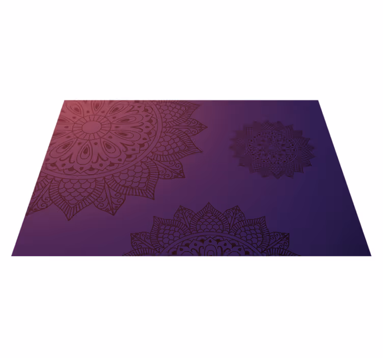Mandala vinyl rug mandala pattern rug - TenStickers