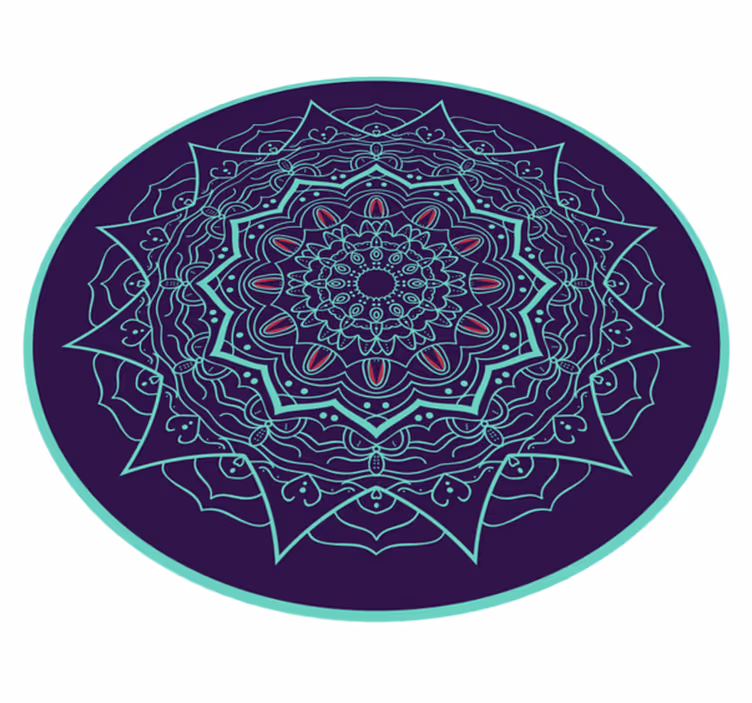 Mandala vinyl rug with mandala circle pattern - TenStickers