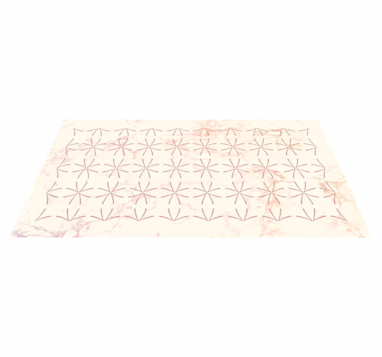 Geometric Star Pattern living room vinyl rug - TenStickers