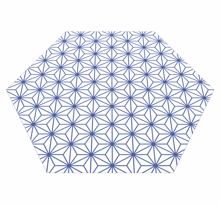 Blue stars  mosaic floor tiles - TenStickers