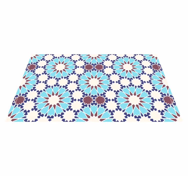 Blue Morrocan mosaic floor tiles - TenStickers