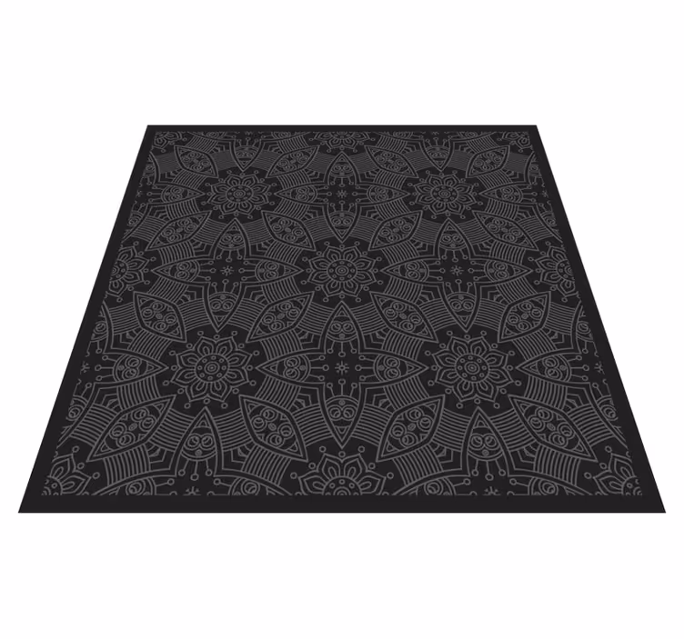 Ornamental grey mosaic floor tiles - TenStickers