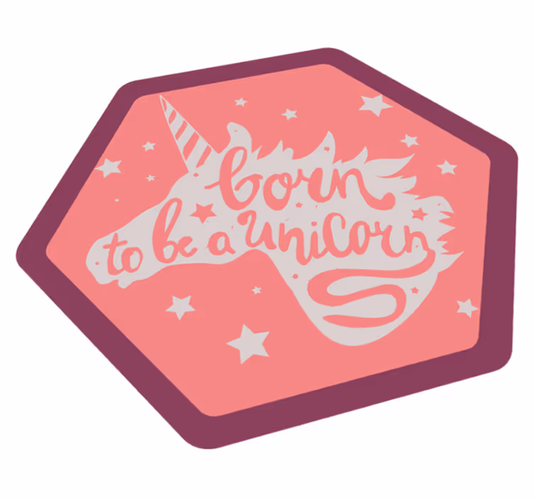 Born Unicorn nursery vinyl rug - TenStickers
