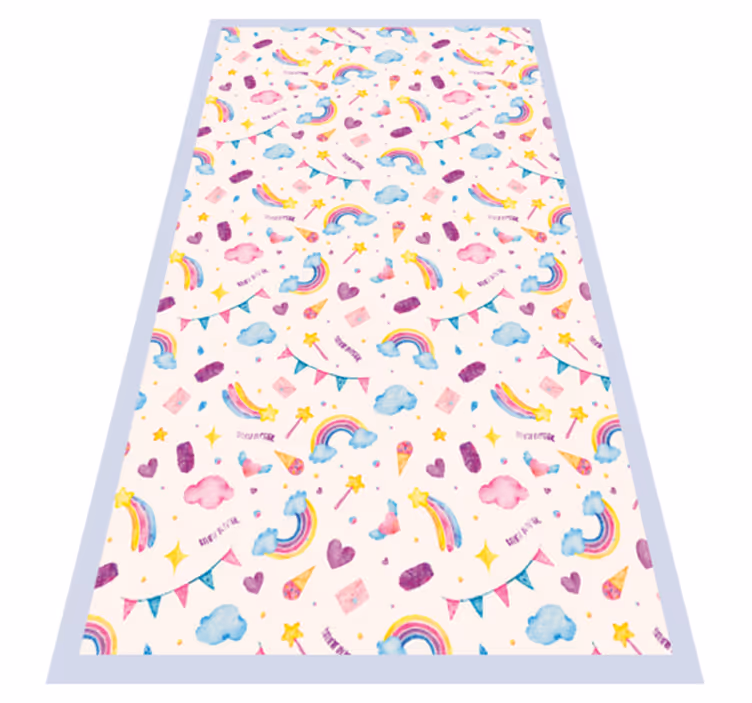 Whimsical Childhood Imagery kids vinyl rug - TenStickers