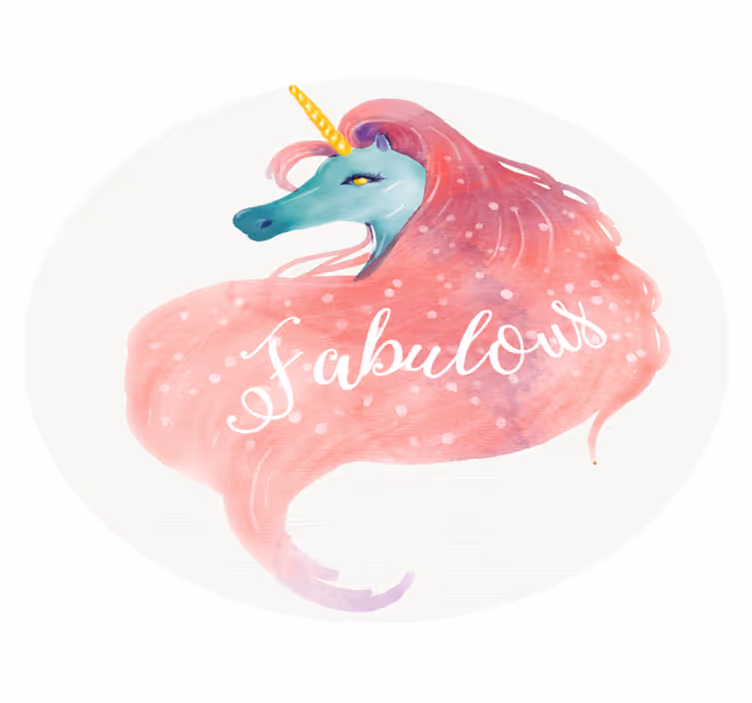 Fabulous Unicorn nursery vinyl rug - TenStickers