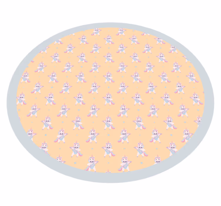 Bunny Roundel nursery vinyl rug - TenStickers