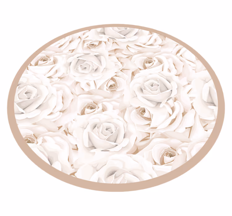 Elegant Rose Pattern floral vinyl rug - TenStickers
