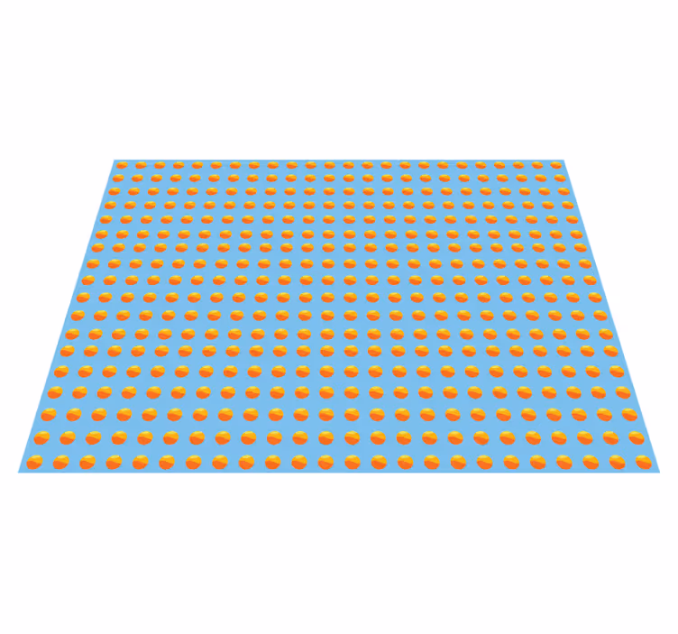 Sunshine Oranges Pattern wood effect vinyl rug - TenStickers