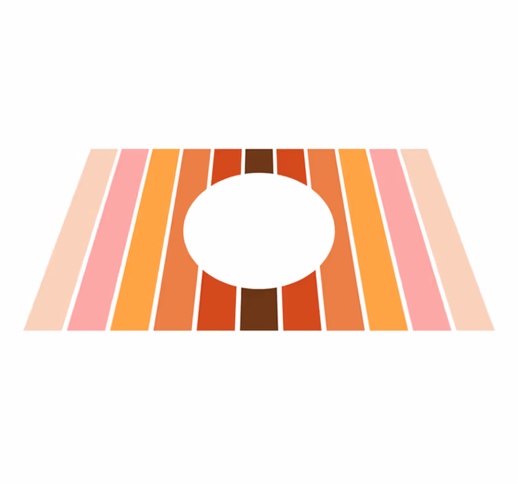 Stripes vinyl rug in geometric stripes design - TenStickers