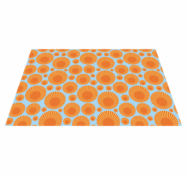 Geometric vinyl rug geometric sunburst - TenStickers