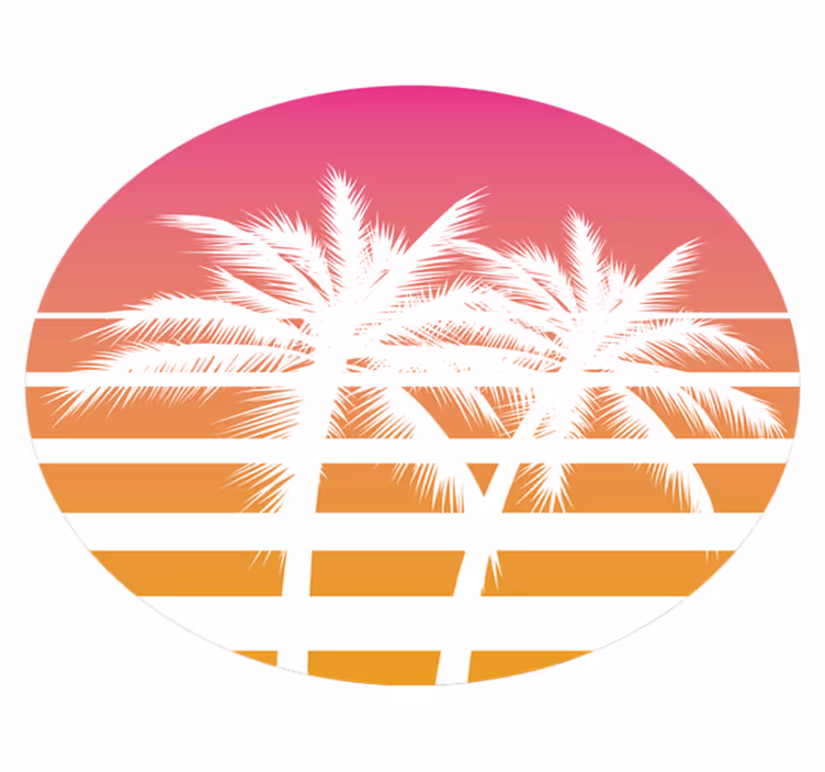 Sunset Vintage Landscape nature vinyl rug - TenStickers