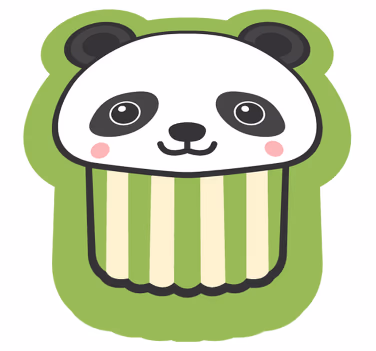 Anime happy Panda animal rug - TenStickers