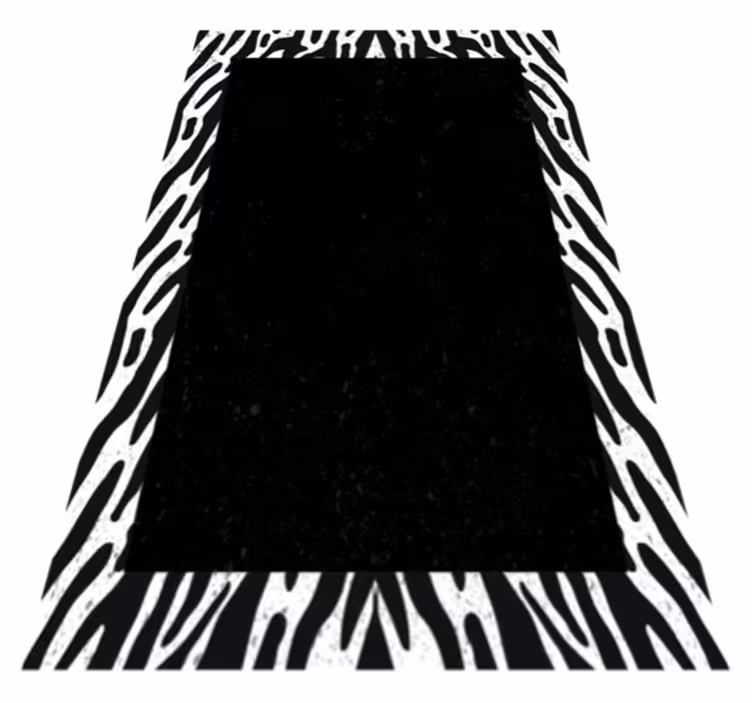 Zebra black runner animal print rug - TenStickers
