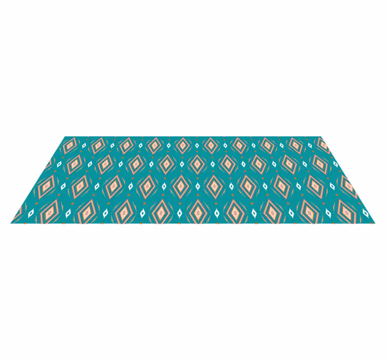 Geometric vinyl rug geometric pattern runner - TenStickers