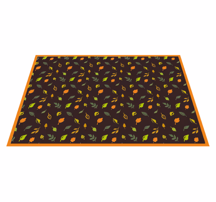 Autumnal Leaves Pattern floral vinyl rug - TenStickers