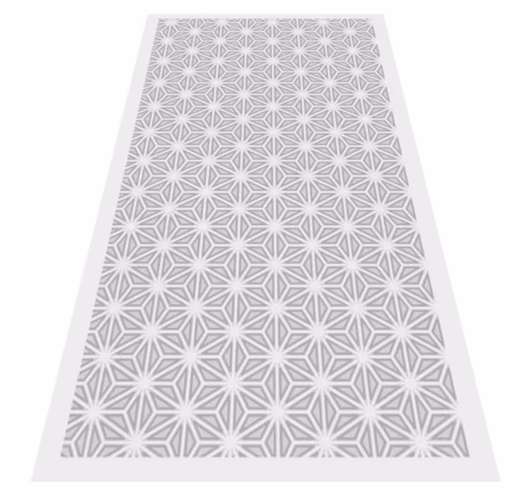 Geometric vinyl rug with geometric pattern accent - TenStickers