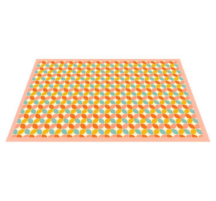 Hexagonal Geometry geometric vinyl rug - TenStickers