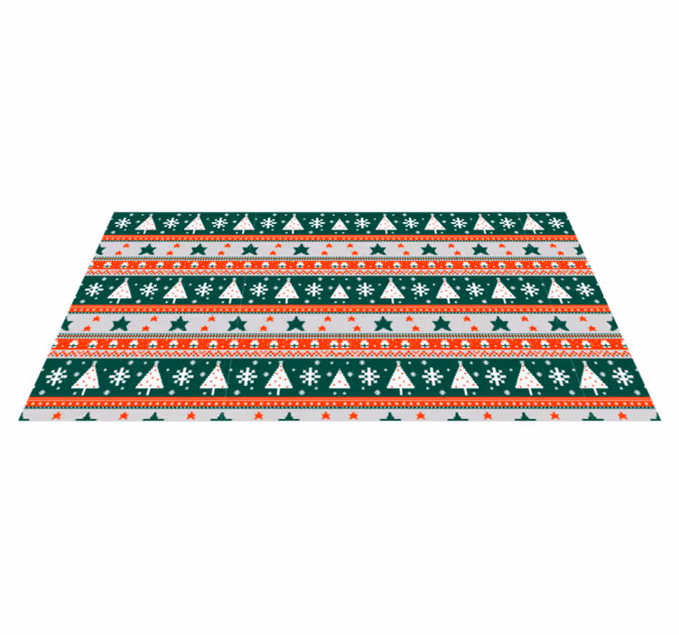 Festive Pattern Christmas vinyl rug - TenStickers