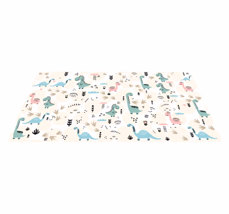 Dinosaur Playland nursery vinyl rug - TenStickers