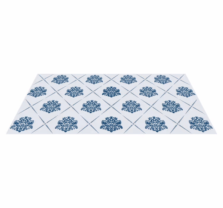 Traditional tile pattern tile vinyl rug - TenStickers