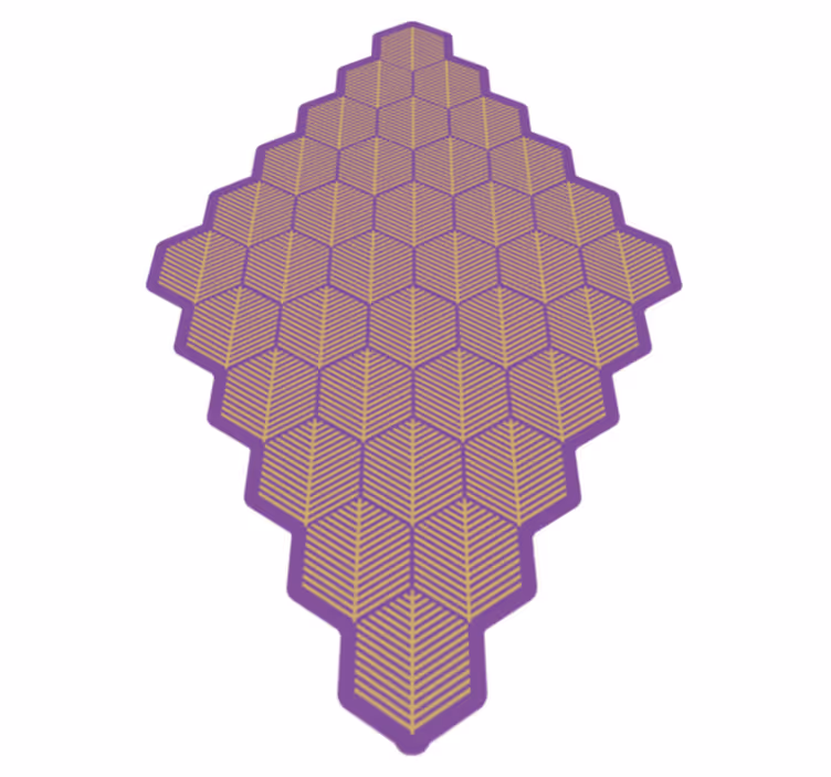 Purple mosaic tiles vinyl rug - TenStickers