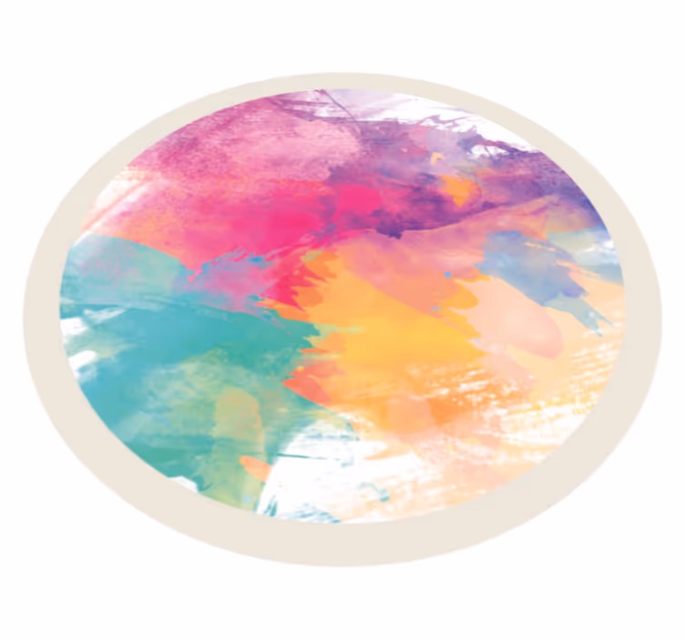 Colorful Watercolor Splash texture vinyl rug - TenStickers