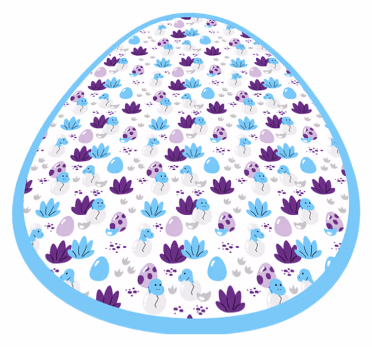 Whimsical Creature Motif kids vinyl rug - TenStickers