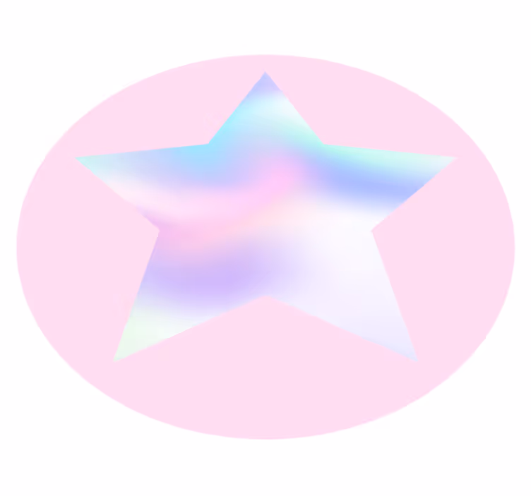 Star vinyl rug in pastel star gradient - TenStickers