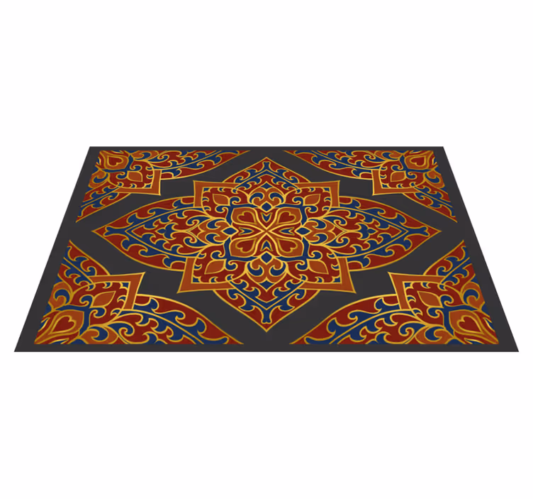 Mandala vinyl rug with intricate mandala design - TenStickers