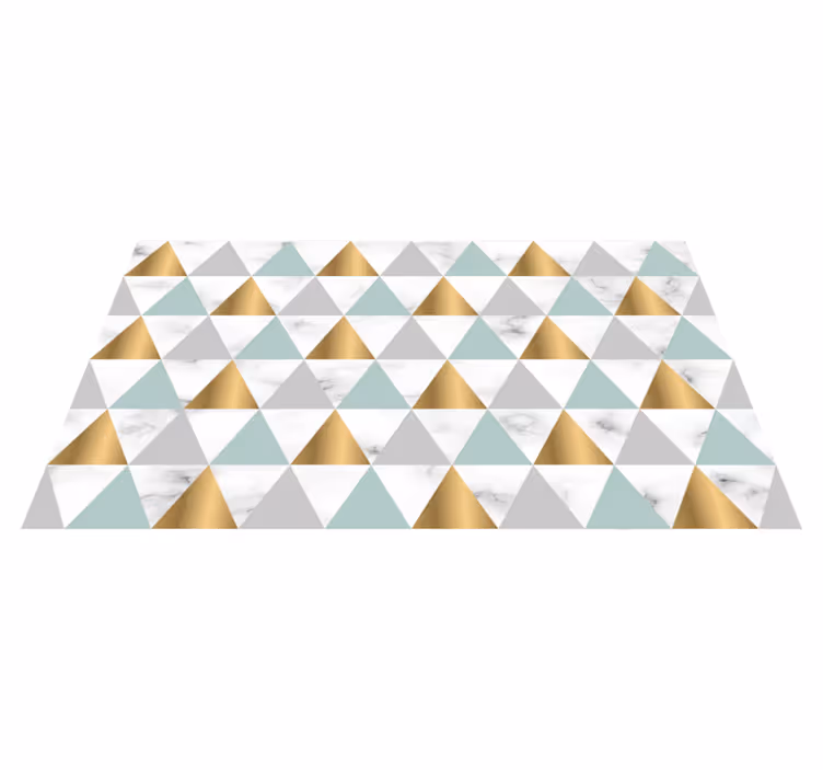 Geometric triad geometric vinyl rug - TenStickers