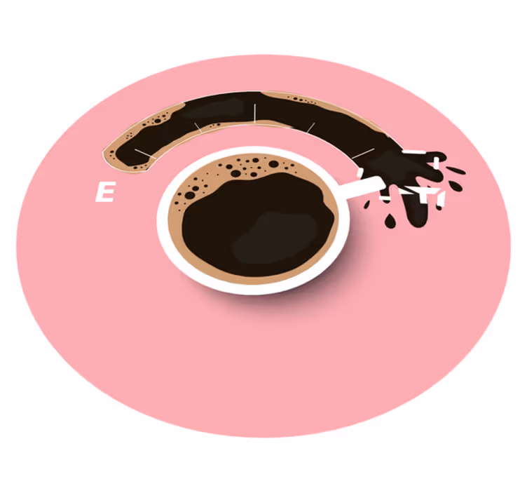 Spilled Coffee texture vinyl rug - TenStickers