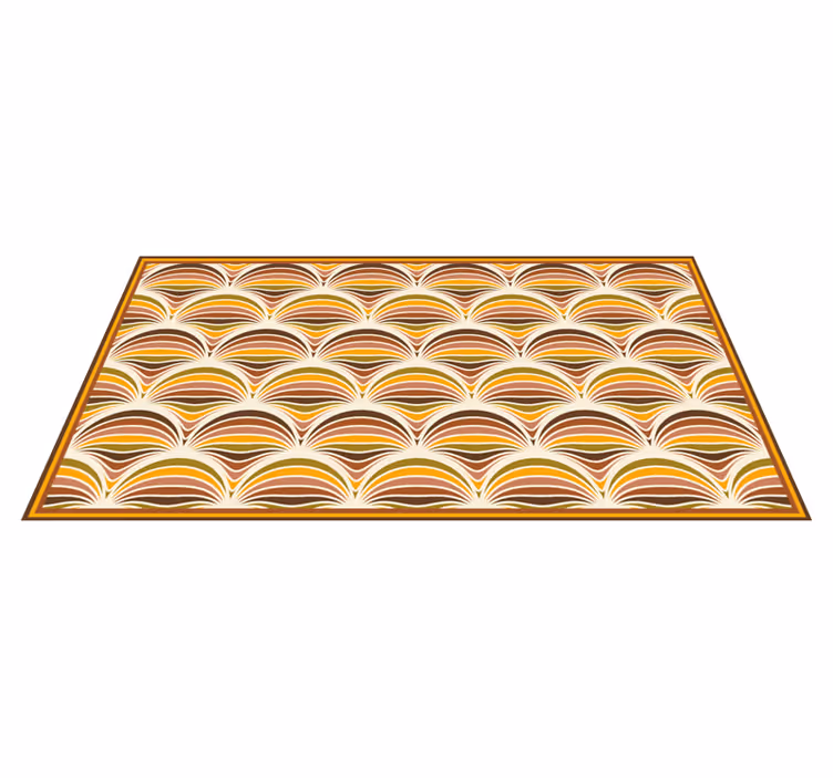 Retro Swirl Pattern geometric vinyl rug - TenStickers