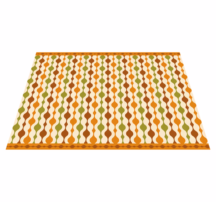 Wavy Lines Design stripes vinyl rug - TenStickers