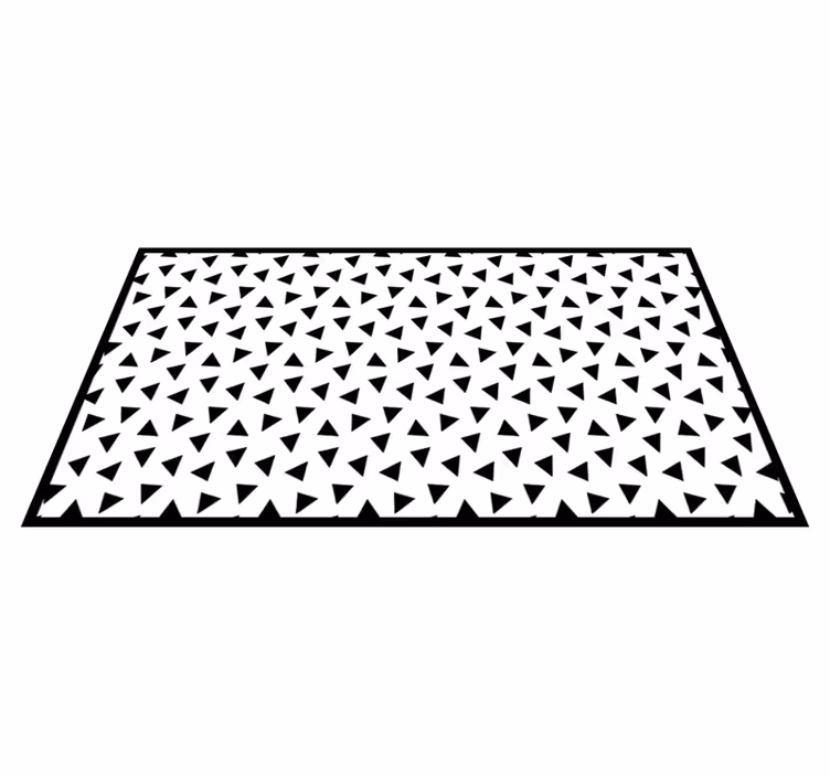 Triangular Lattice geometric vinyl rug - TenStickers