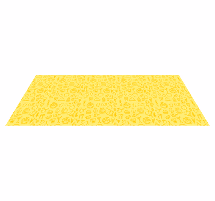 Culinary Symbols kitchen vinyl rug - TenStickers