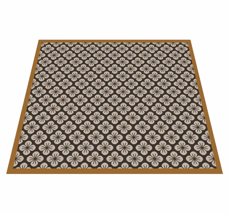 Geometric vinyl rug floral geometric design - TenStickers