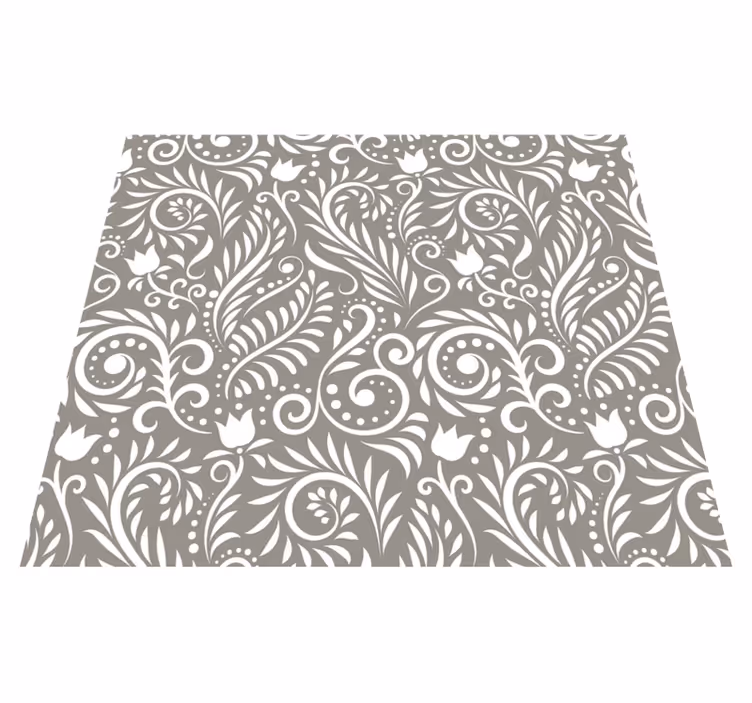 Paisley Elegance floral vinyl rug - TenStickers