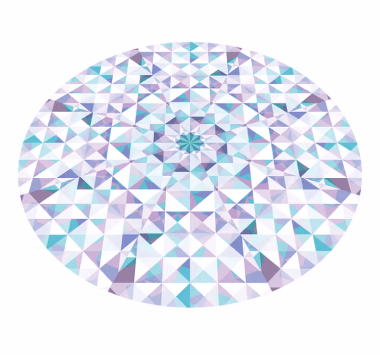 Geometric kaleidoscope geometric vinyl rug - TenStickers