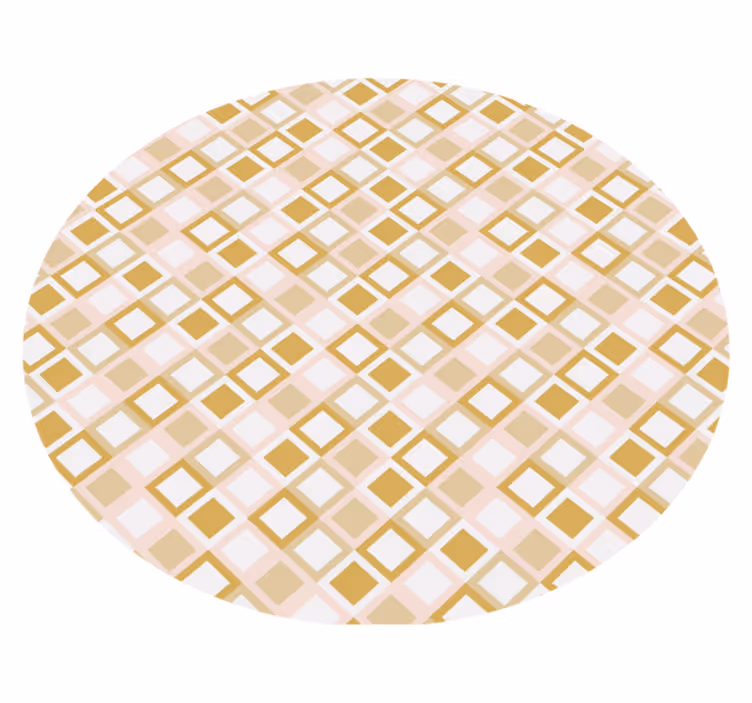 Geometric vinyl rug in geometric lattice design - TenStickers
