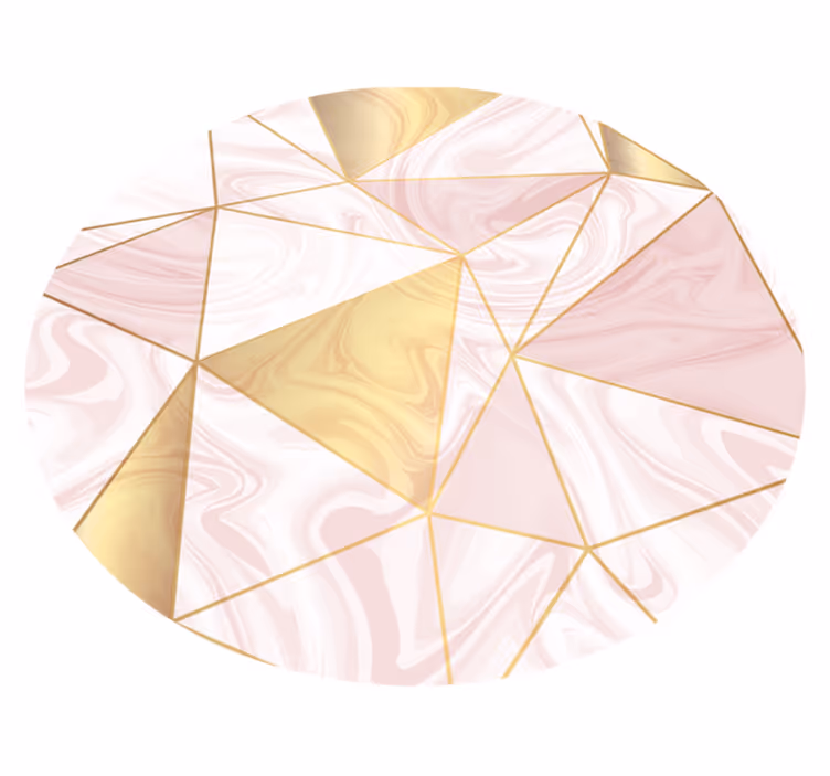 Geometric vinyl rug geometric marble design - TenStickers