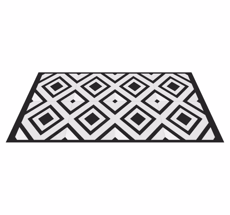 Diamond Pattern Mat geometric vinyl rug - TenStickers
