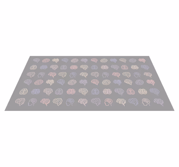 Educational Brain Patterns kids vinyl rug - TenStickers